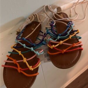 Multicolor Strappy Sandals